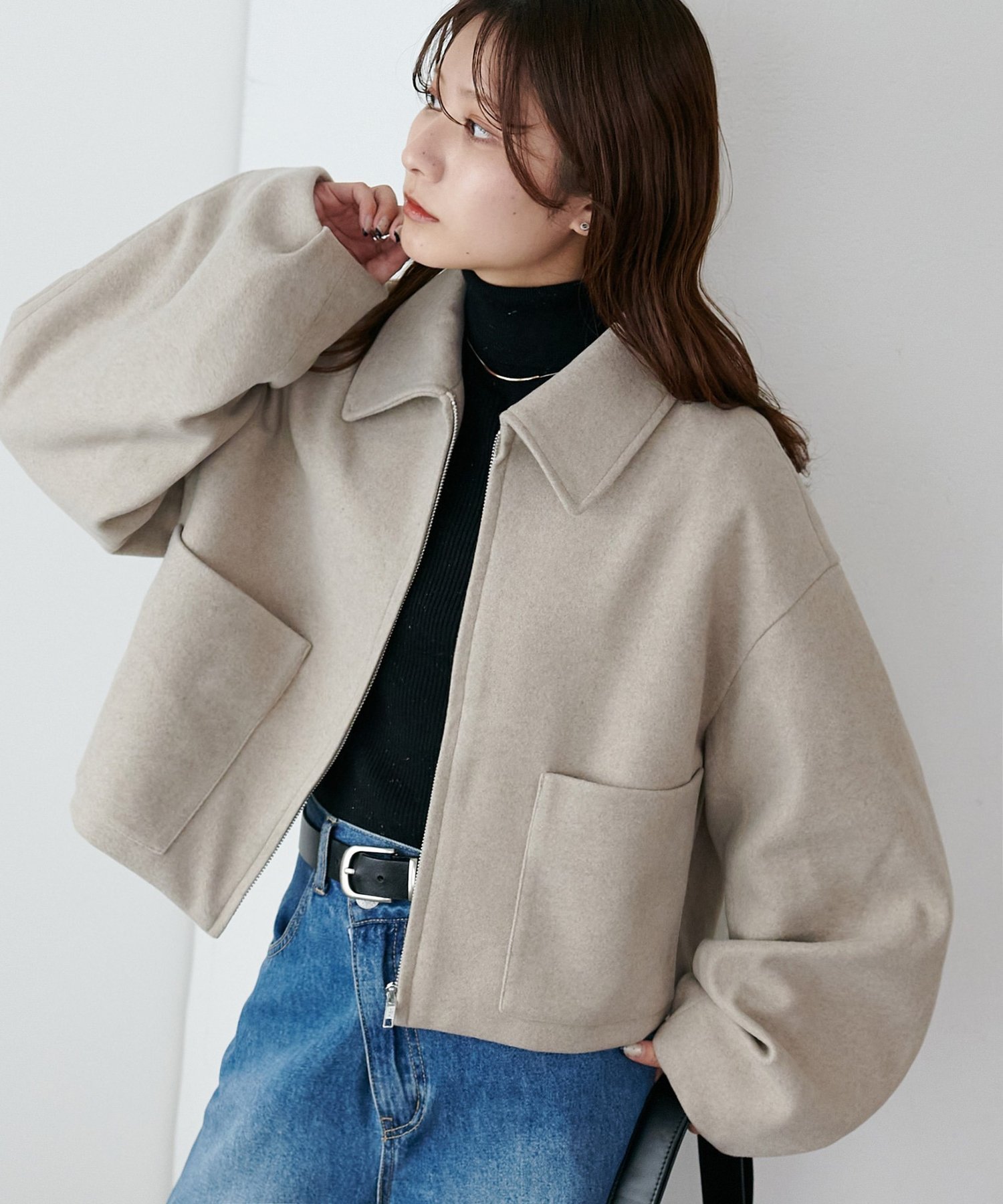 Discoat 中空糸ジップジャケット《WEB限定カラーあり》 ディスコート ジャケット・アウター その他のジャケット・アウター ブラウン グレー ベージュ ブラック【送料無料】のサムネイル