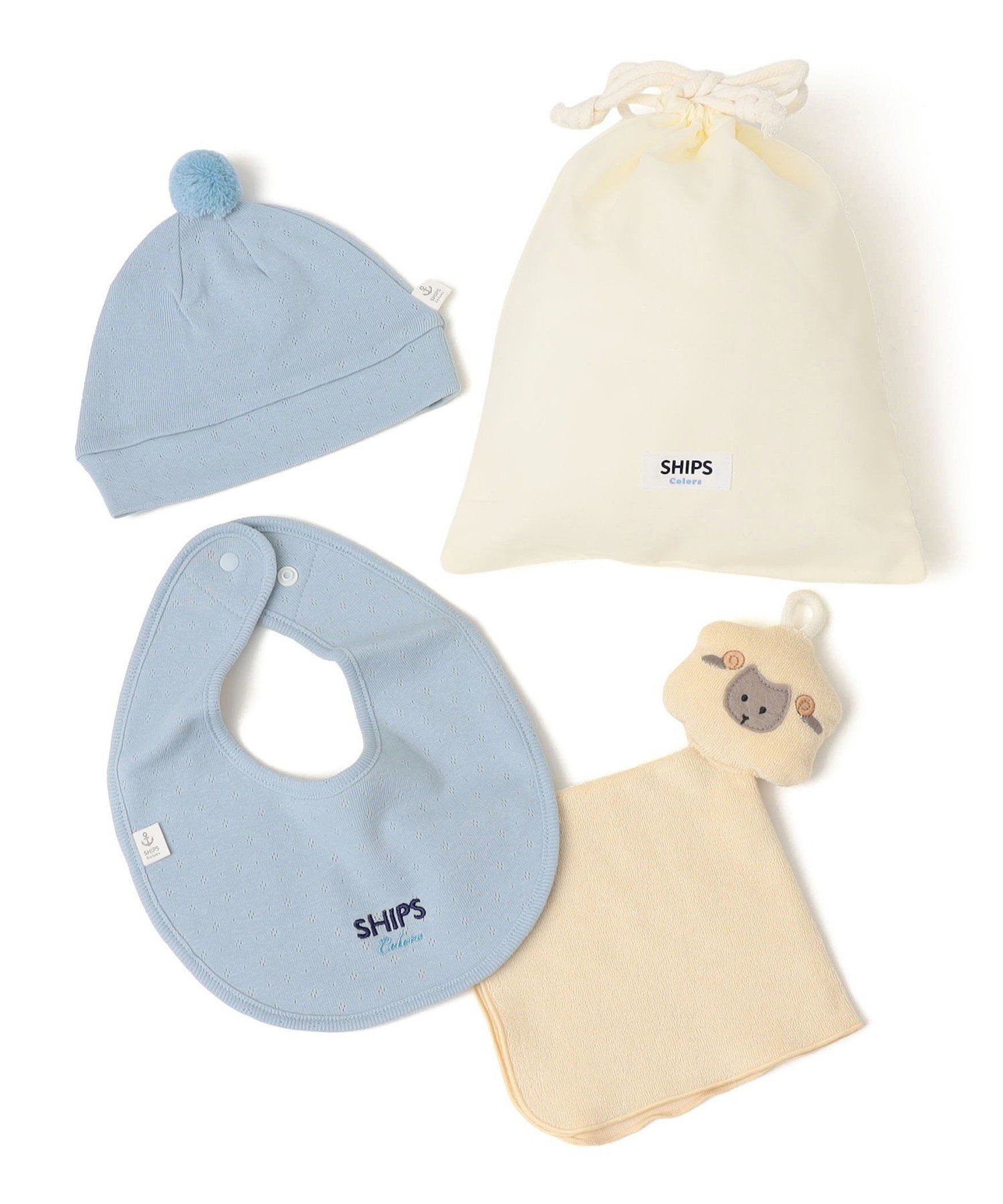 SHIPS Colors SHIPS Colors:＜洗濯機可能＞ベビー ギフト セットA(帽子・スタイ・タオル セット) シッ..