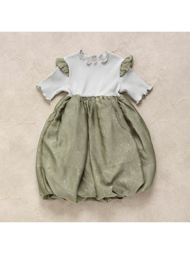 【SALE／53%OFF】apres les cours DOTシフォンドッキングワンピース エフオーオンラインストア ワンピース・ドレス シャツワンピース ピンク グリーンのサムネイル