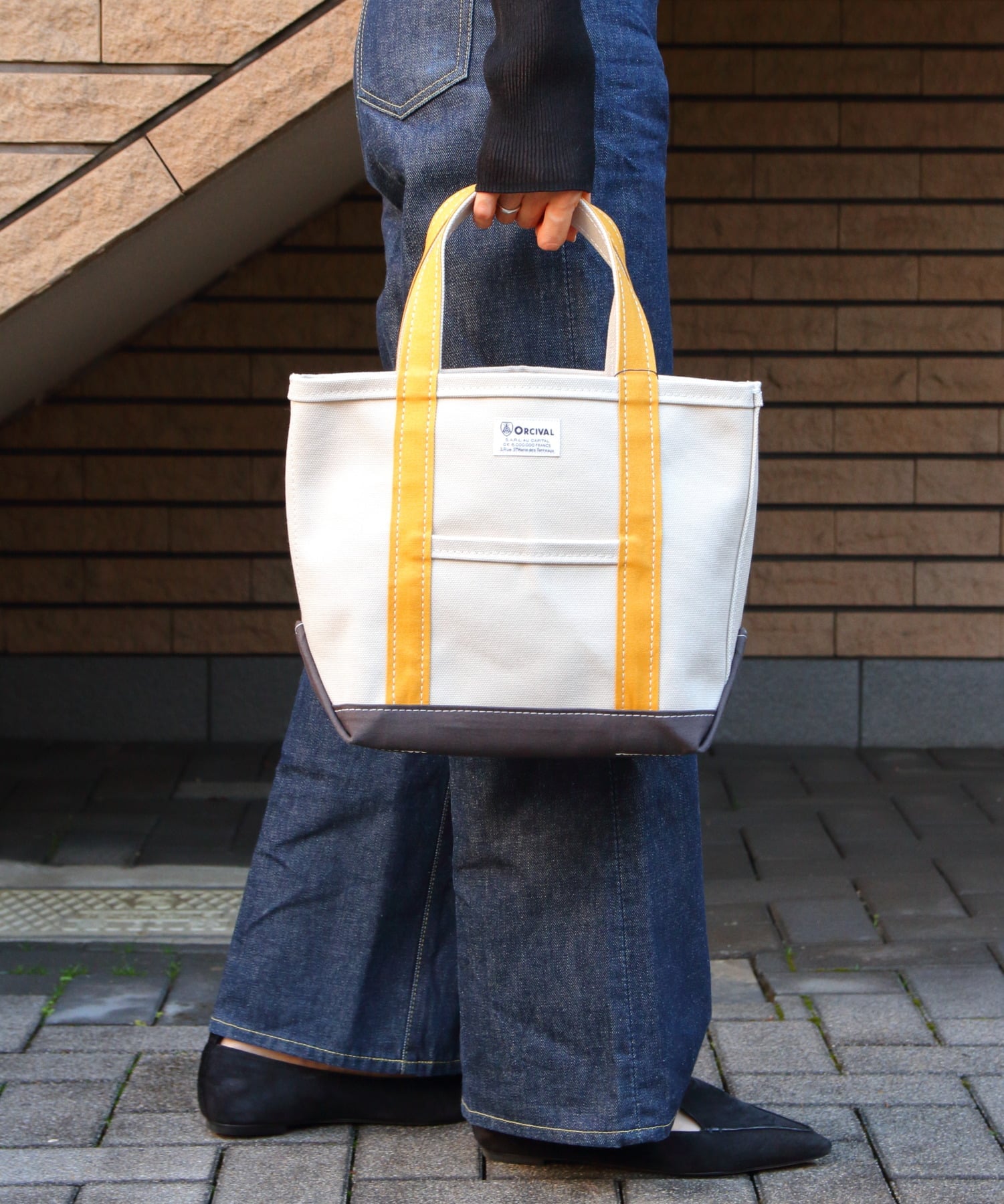 ORCIVAL ORCIVAL/オーシバル トートバッグS 2トーン TOTE BAG S 2-TONE OR-H0285 KWC ステップス バッグ トートバッグ グリーン ピンク イエロー ブルー ネイビー グレー ブラウン カーキグリーン ブラック