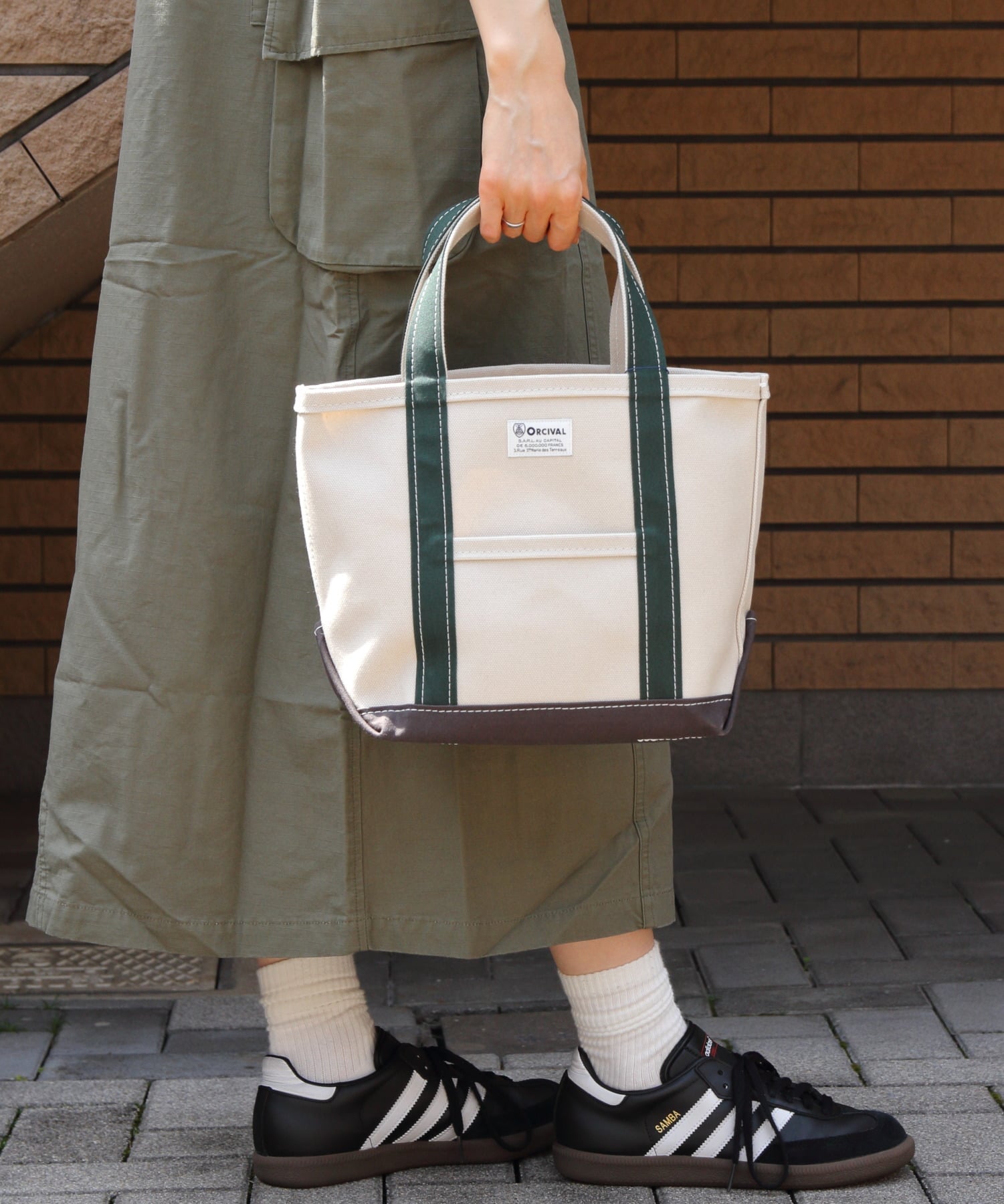 ORCIVAL ORCIVAL/オーシバル トートバッグS 2トーン TOTE BAG S 2-TONE OR-H0285 KWC ステップス バッグ トートバッグ グリーン ピンク イエロー ブルー ネイビー グレー ブラウン カーキグリーン ブラック【送料無料】