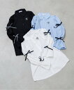 algy りぼんシャツミニワンピ エフオーオンラインストア ワンピース・ドレス ワンピース ブラック ホワイト ブルー【送料無料】