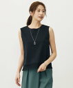 J.PRESS LADIES L 【人気のため追加・洗える】ノースリーブスムースジャージー レース カットソー ジェイプレス トップス ノースリーブ・タンクトッ...