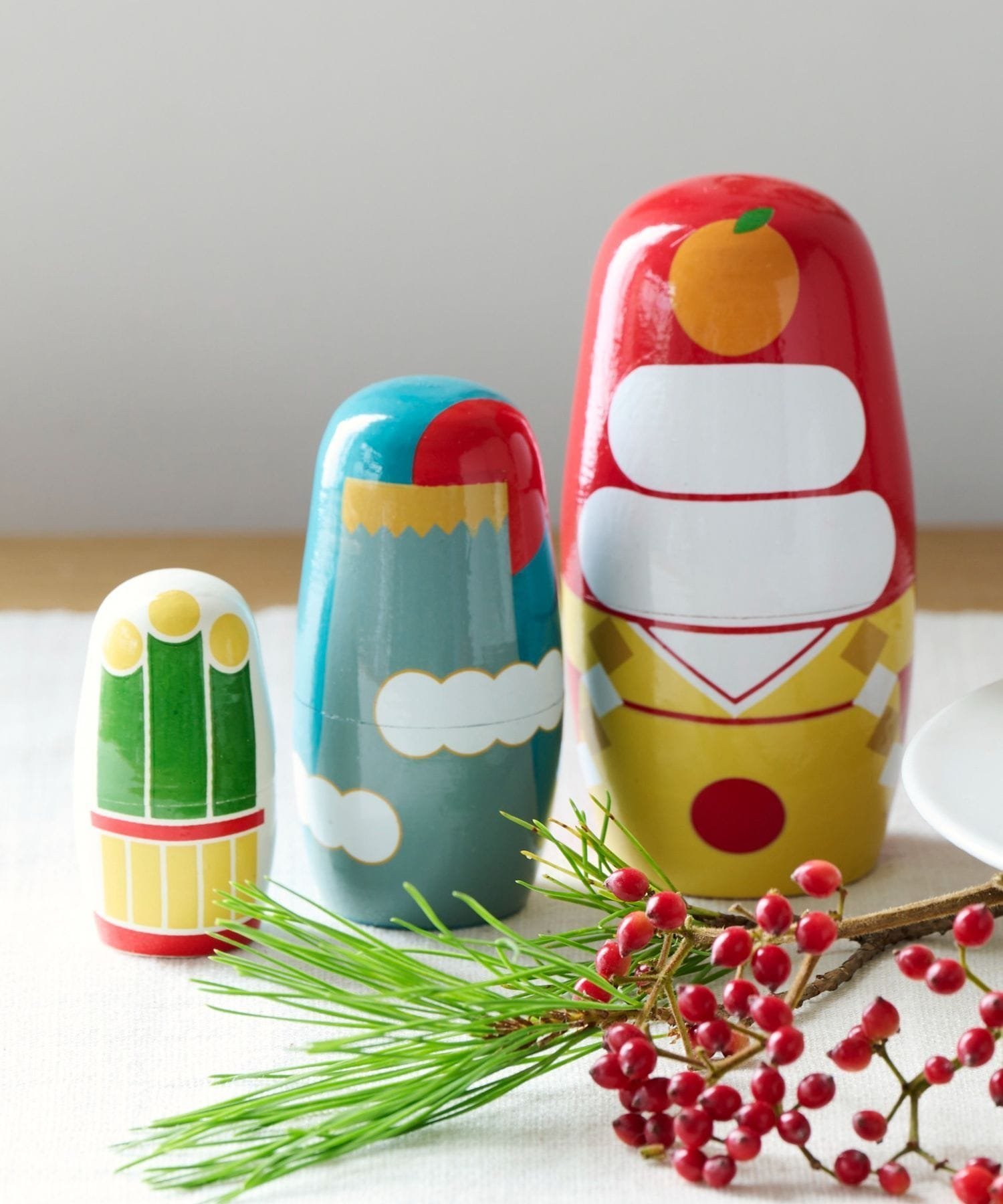 LAKOLE 賀正マトリョーシカ3点セット ラコレ インテリア・生活雑貨 その他のインテリア・生活雑貨のサムネイル