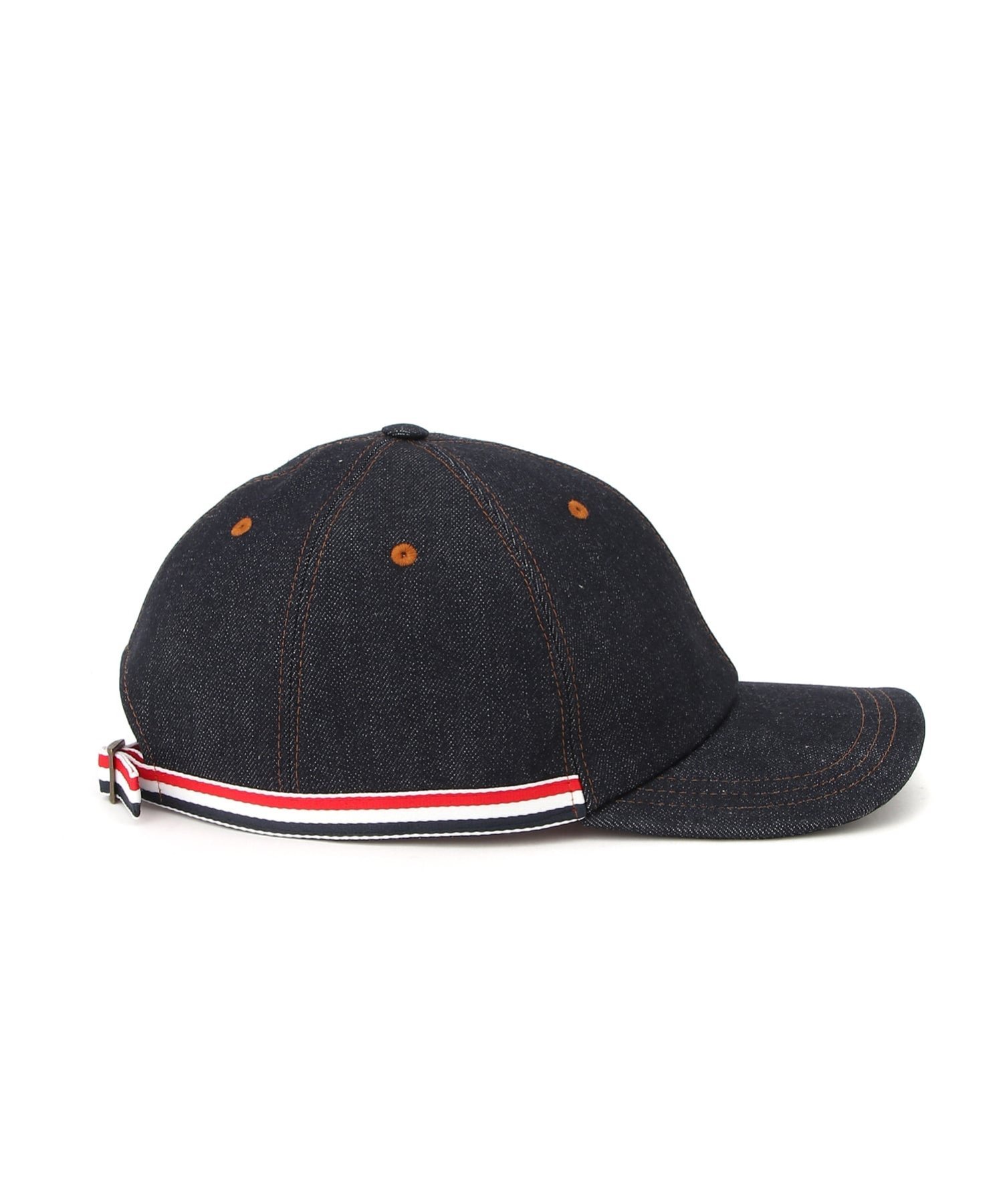 THOM BROWNE BASEBALL CAP IN JAPANESE SELVEDGE DENIM トムブラウン 帽子 キャップ ネイビー【送料無料】
