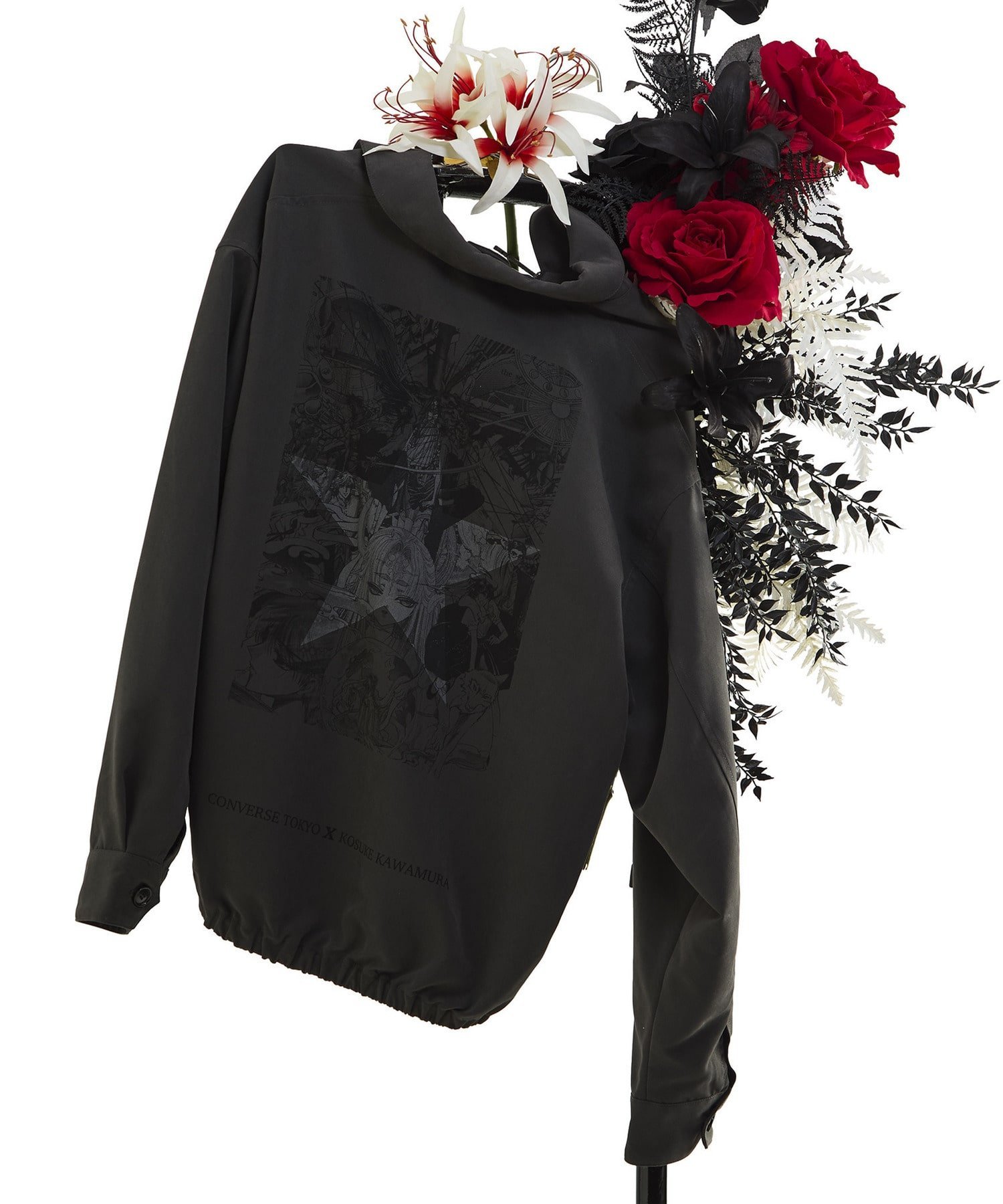 CONVERSE TOKYO 【CLAMP】『X-エックス-』GRAPHIC COACH JACKET コンバーストウキョウ ジャケット・アウター ブルゾン・ジャンパー グレー【送料無料】