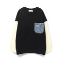 branshes 【あったか/デニムポケット付き】裏起毛トレーナー ブランシェス トップス スウェット・トレーナー レッド ホワイト