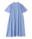 【SALE/50%OFF】SHIPS WOMEN SHIPS Primary Navy Label:コットン シルク ギャザー ワンピース シップス ワンピース・ドレス ワンピース ブラック ネイビー【送料無料】