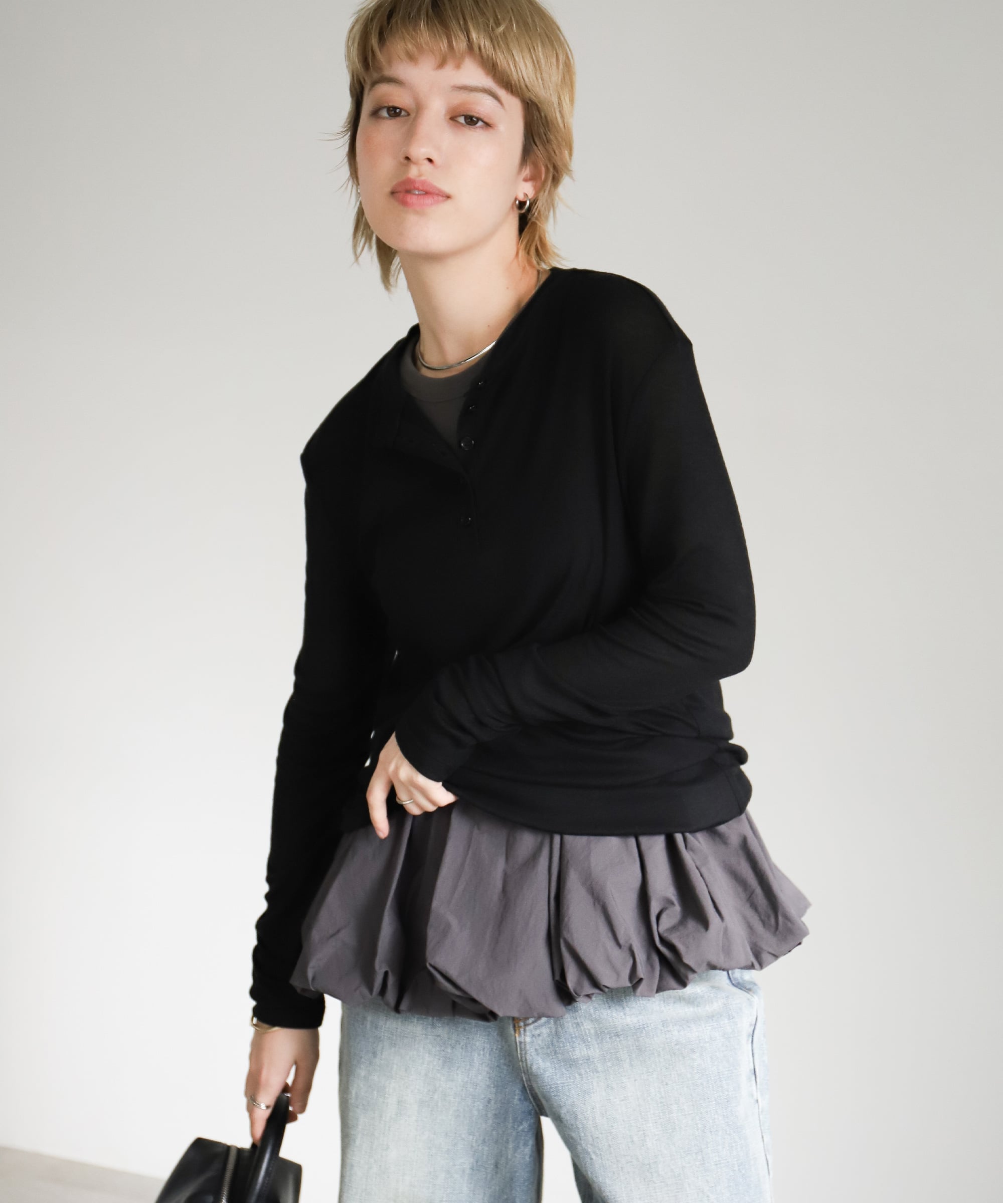 SELECT MOCA カップ付きバルーンタンク セレクトモカ トップス ノースリーブ・タンクトップ