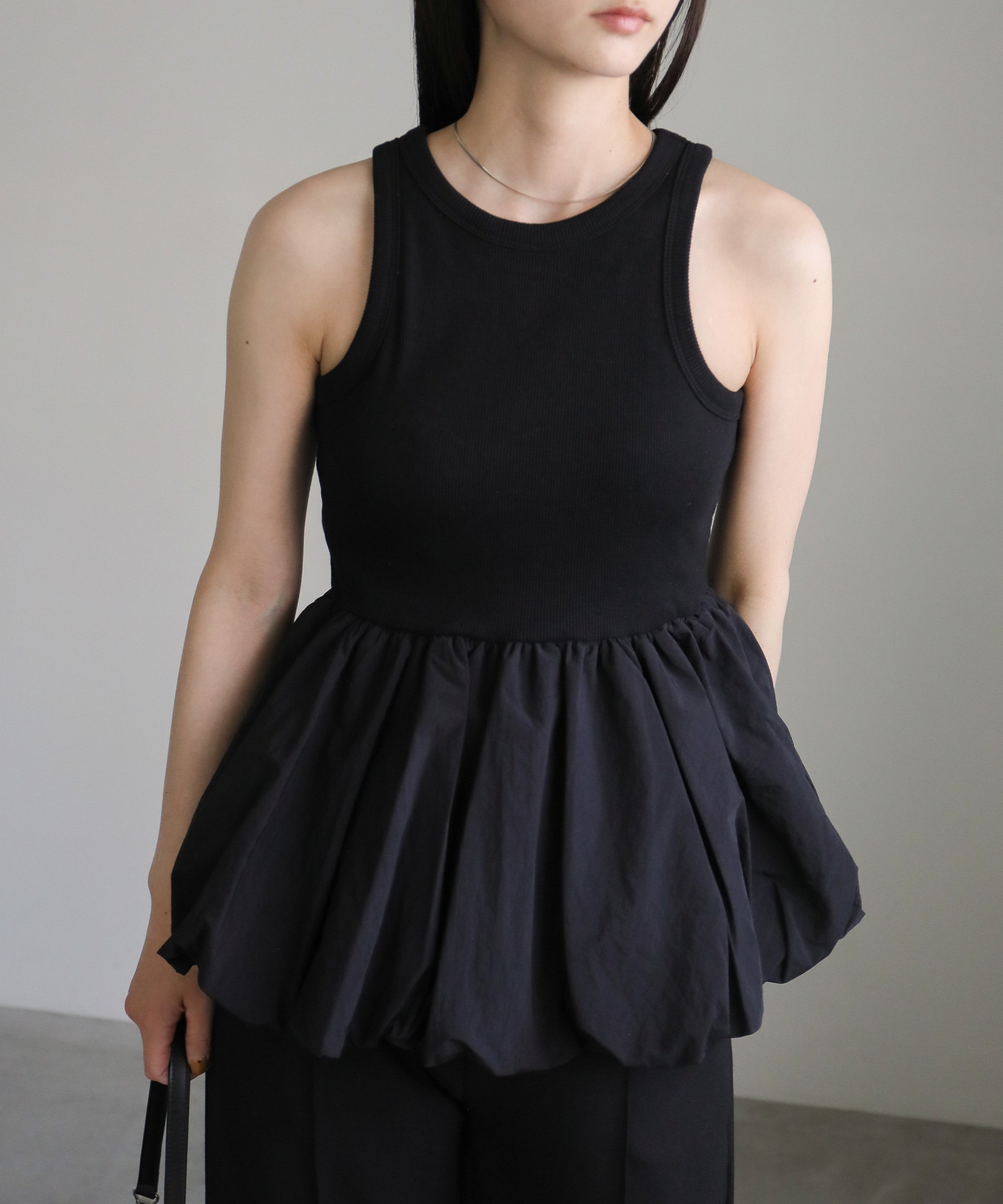 SELECT MOCA カップ付きバルーンタンク セレクトモカ トップス ノースリーブ・タンクトップ