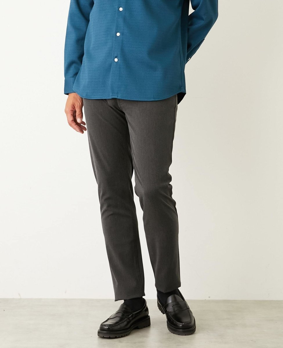 MEN'S MELROSE ハイファンクションツイル スリムテーパード5ポケットパンツ メンズメルローズ パンツ その他のパンツ ベージュ グレー ネイビー ブラック