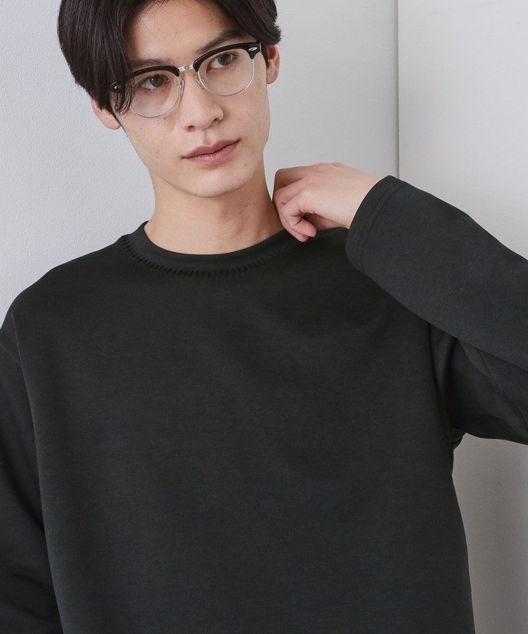THE SHOP TK 【首元にさりげないアクセント】ステッチダンボールプルオーバー ザ ショップ ティーケー トップス カットソー・Tシャツ ピンク ブラック ホワイト