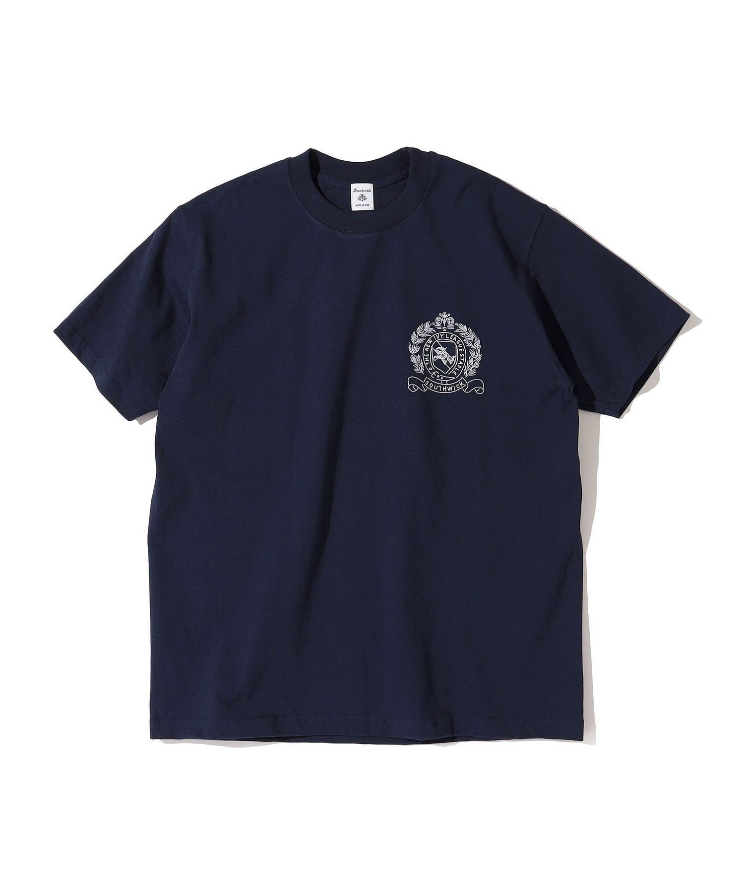 SHIPS Southwick Gate Label: MADE IN USA プリント Tシャツ シップス トップス カットソー Tシャツ ネイビー ホワイト ブラウン グレー【送料無料】