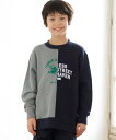 【SALE/20%OFF】J.PRESS 【100-130cm】パッチワーク ブルプリント トレーナー ジェイプレス トップス スウェット・トレーナー ネイビー...