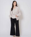 Noela ベーシックフレアパンツ ノエラ パンツ スラックス・ドレスパンツ ベージュ ブラック【送料無料】
