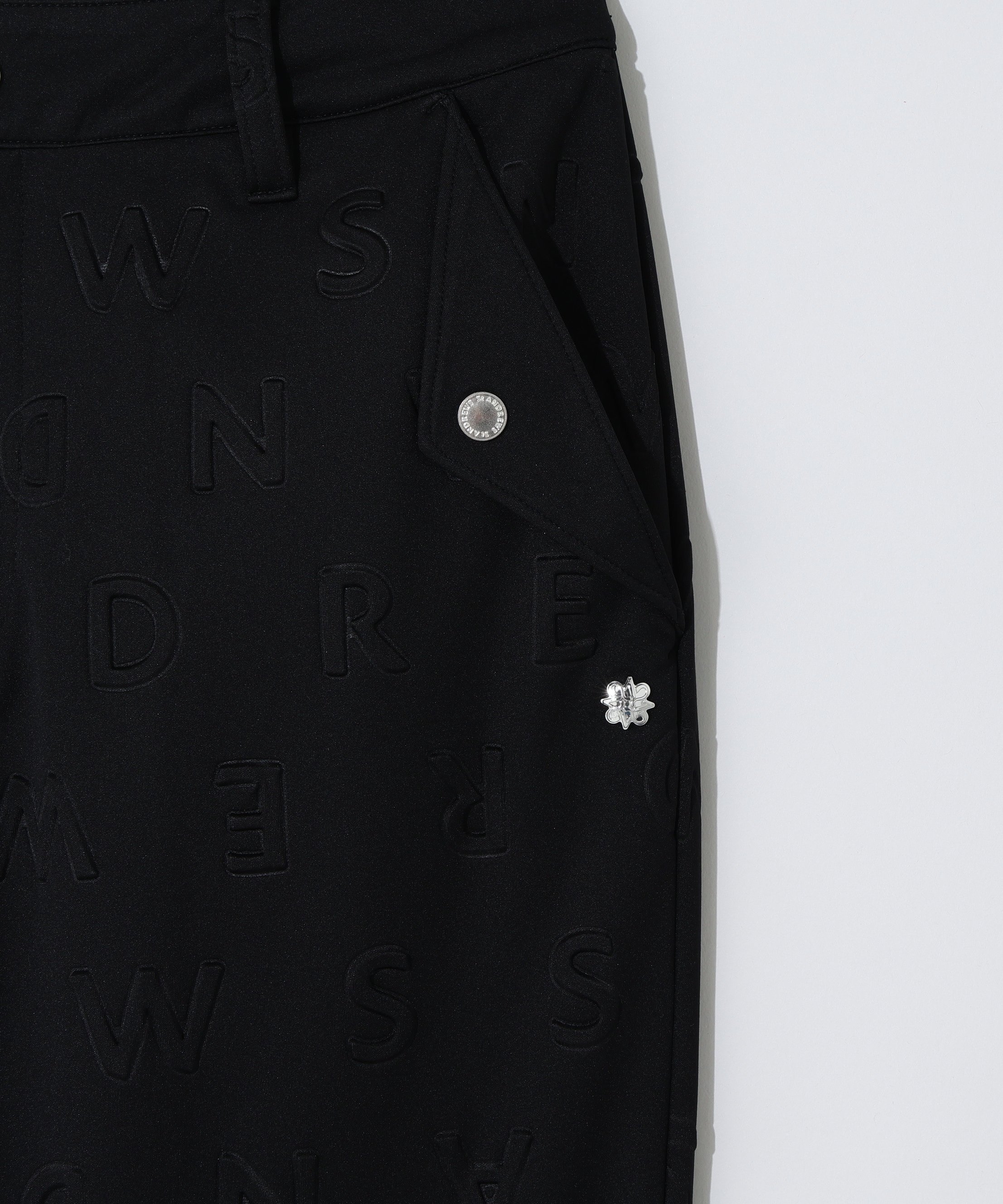 St ANDREWS ロゴエンボスボンディングパンツ (WOMENS) セントアンドリュース パンツ その他のパンツ ベージュ ブラック