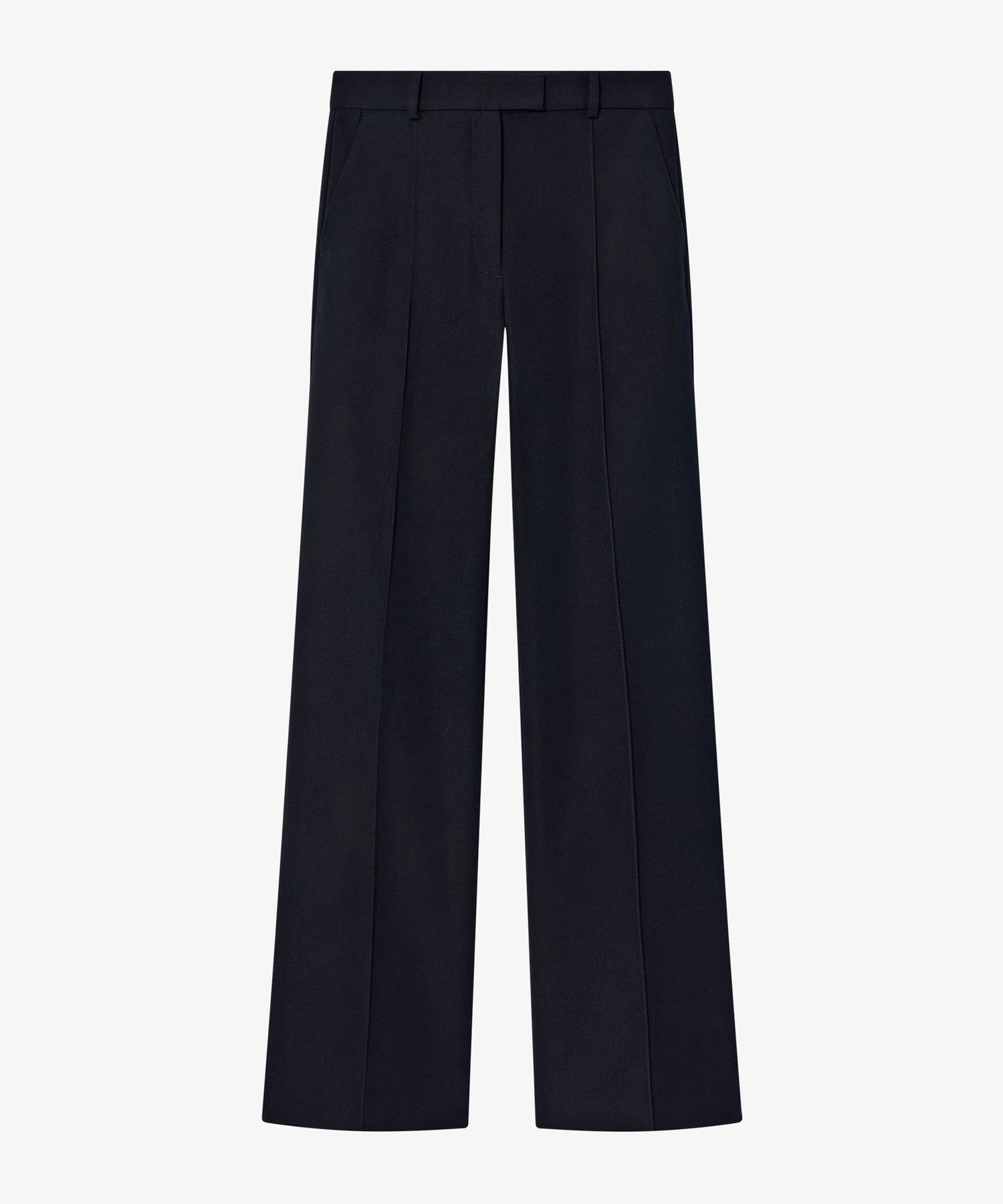 A.P.C. プレスライン入りストレートレッグパンツ アー・ぺー・セー パンツ スラックス・ドレスパンツ ネイビー【送料無料】