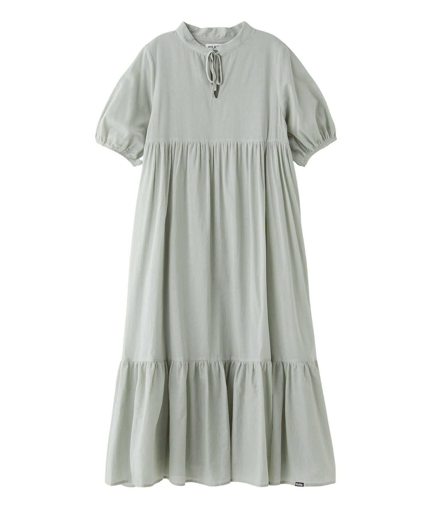 MILKFED. TIERED LONG DRESS ミルクフェド ワンピース・ドレス その他のワンピース・ドレス レッド ブラック