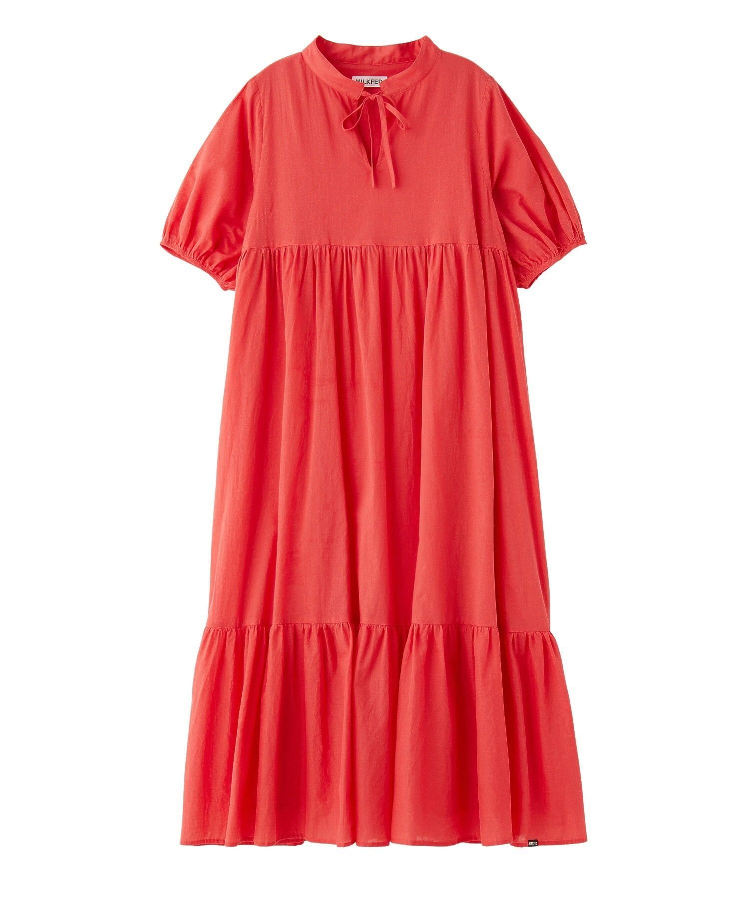 MILKFED. TIERED LONG DRESS ミルクフェド ワンピース・ドレス その他のワンピース・ドレス レッド ブラック