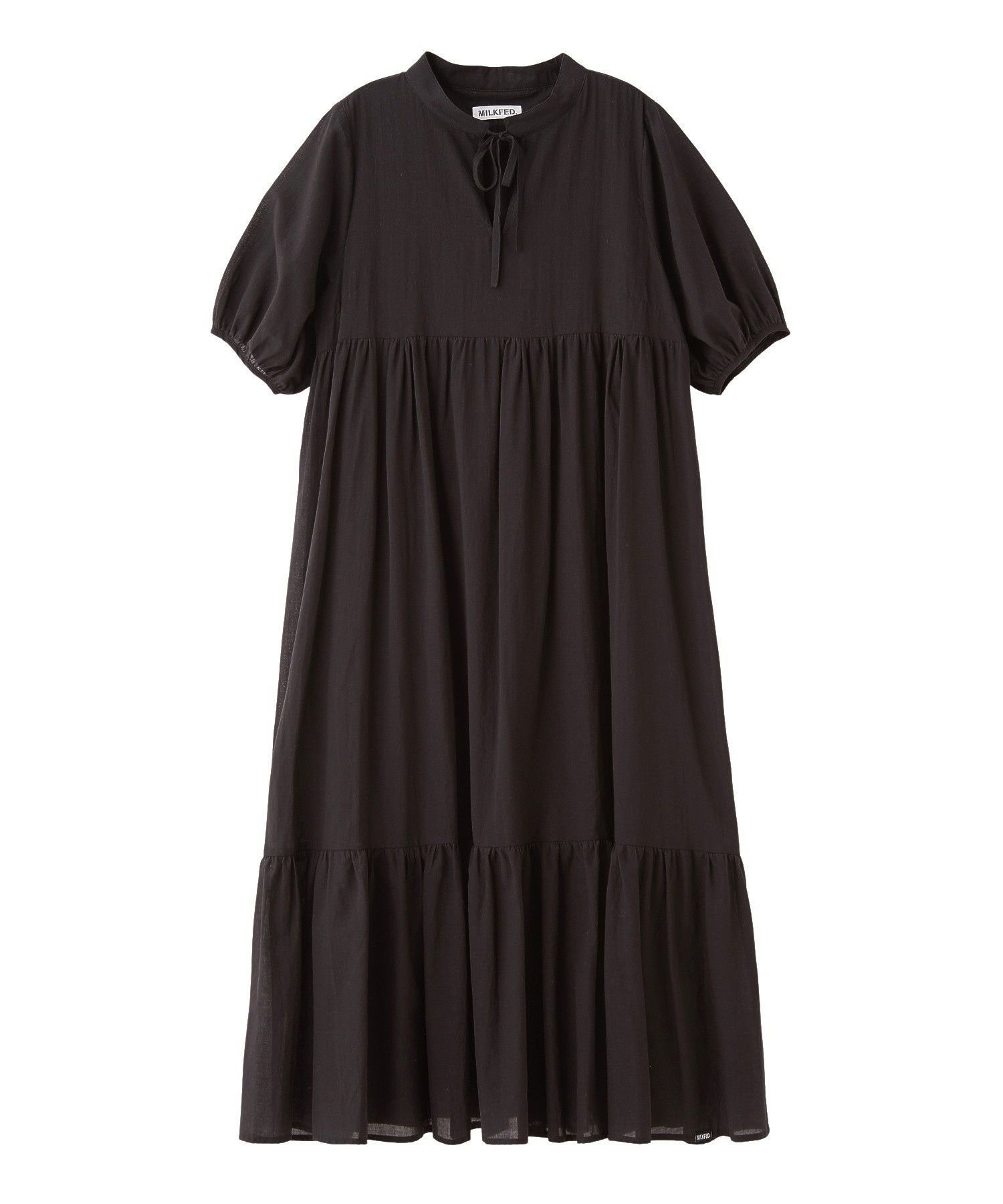 【SALE／30%OFF】MILKFED. TIERED LONG DRESS ミルクフェド ワンピース・ドレス その他のワンピース・ドレス レッド ブラック【送料無料】