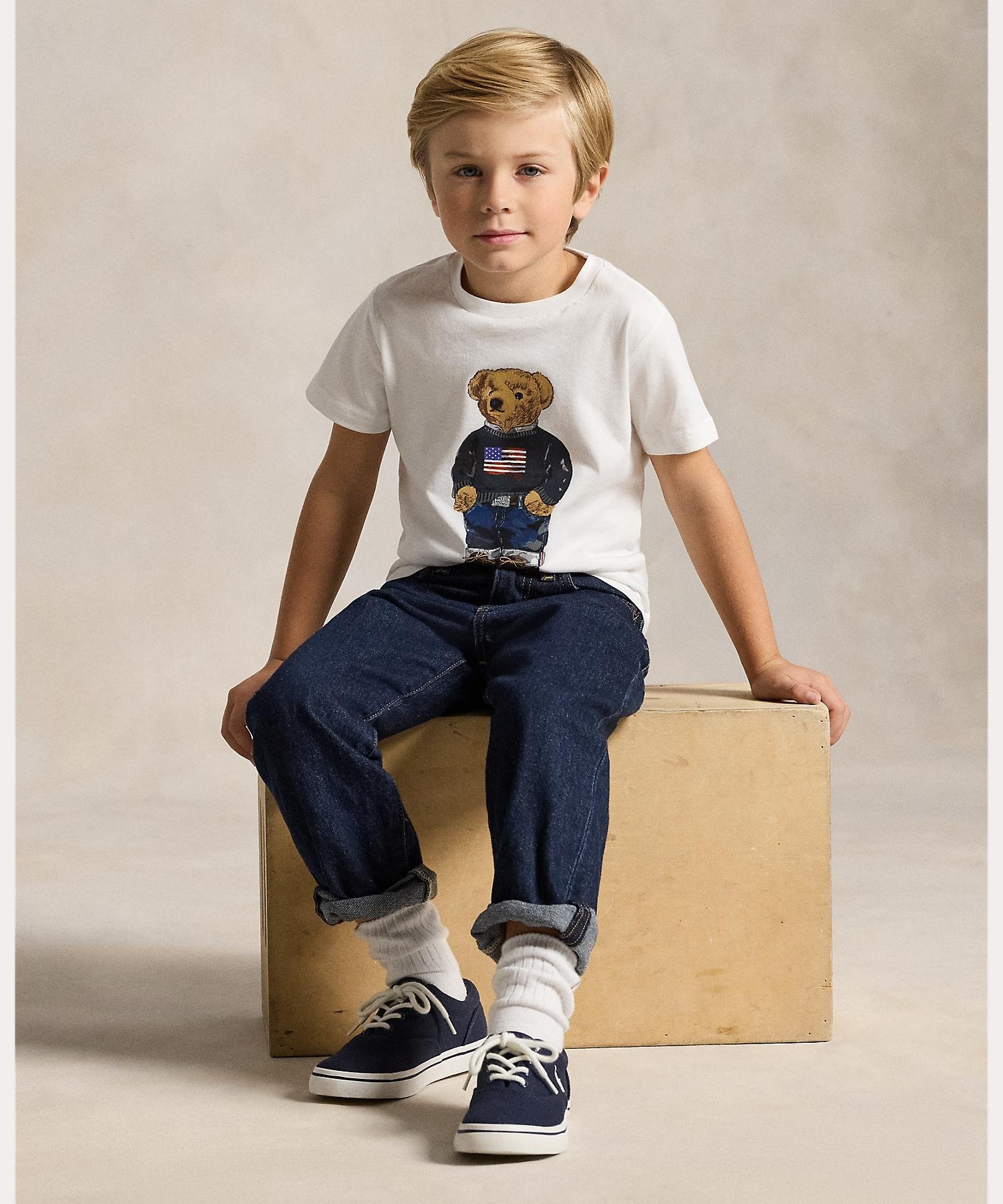 POLO RALPH LAUREN (ボーイズ 2才~7才)Polo ベア コットン ジャージー Tシャツ ラルフローレン トップス カットソー・Tシャツ ホワイト【送料無料】