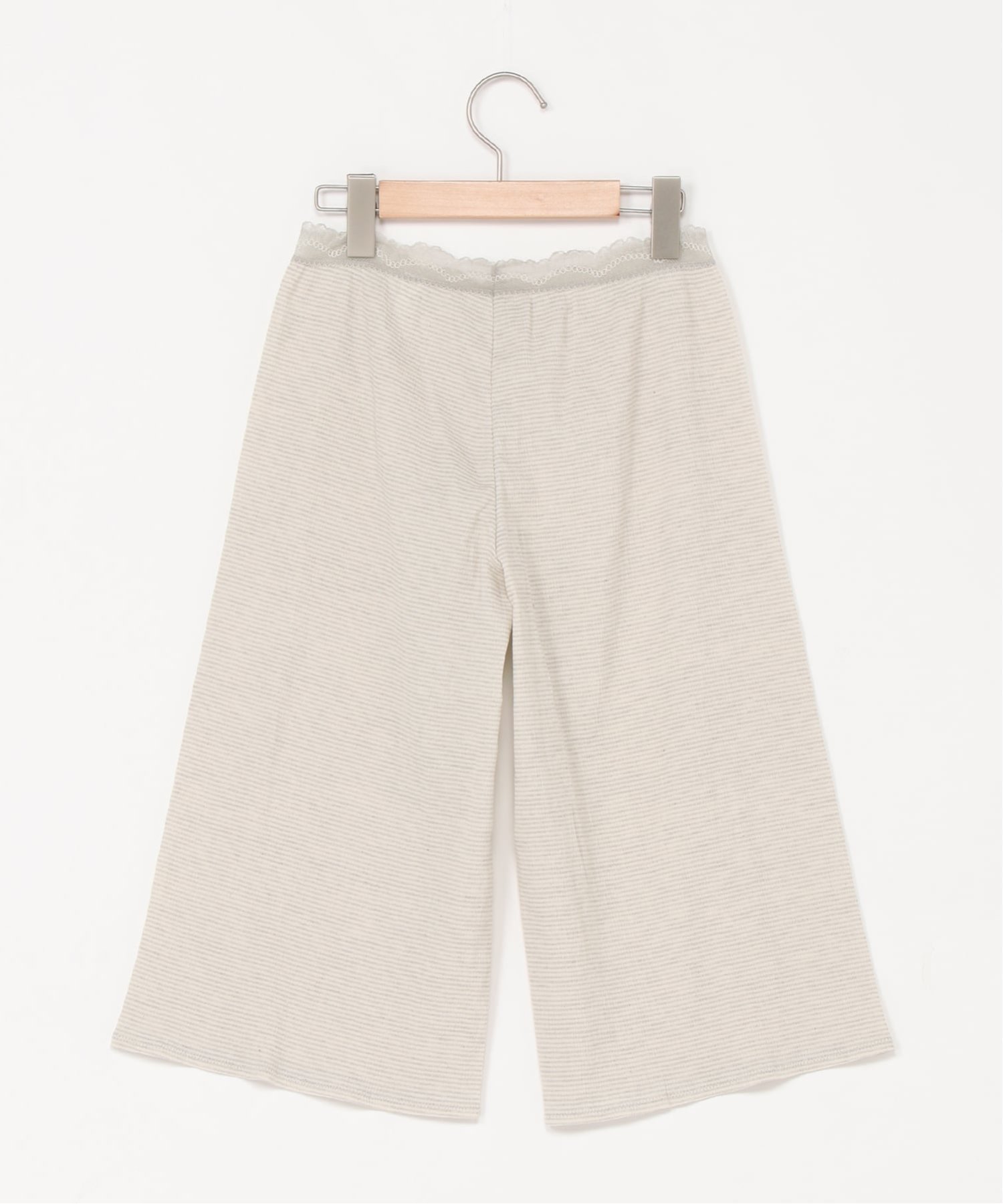 KID BLUE (W)ボタニカルクレープ ロングフレアパンツ キッドブルー インナー・ルームウェア その他のインナー・ルームウェア ピンク グレー