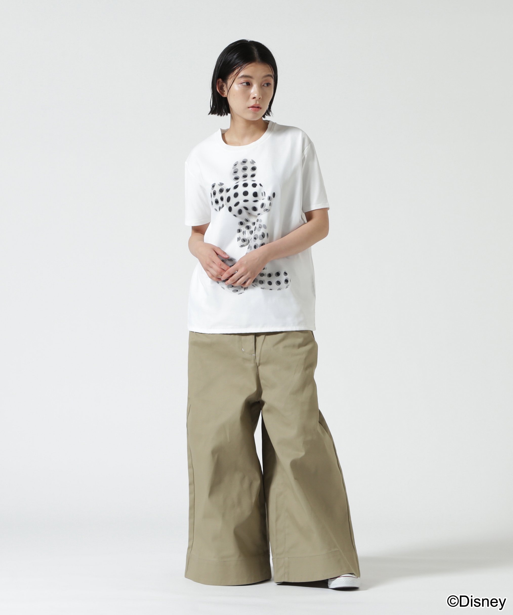TRIPPY ART(トリッピーアート) DOT MICKEY 3D TEE ビーセカンド トップス カットソー・Tシャツ ホワイト