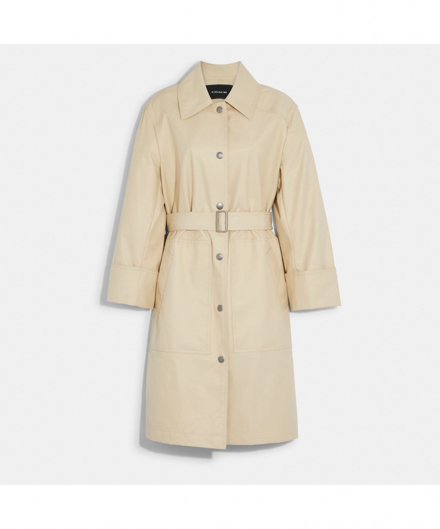 【SALE／70%OFF】COACH OUTLET オーバーコート トレンチ コーチ　アウトレット ジャケット・アウター トレンチコート ベージュ【送料無料】のサムネイル