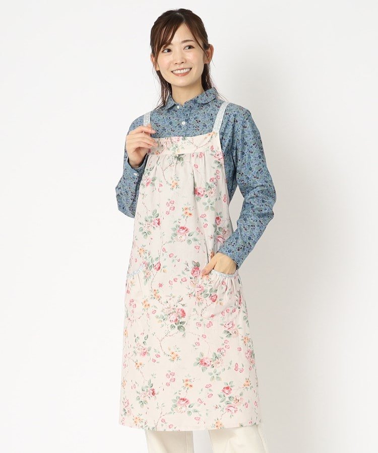 ローラアシュレー　エプロン LAURA ASHLEY HOME マウントニーガーデン柄 エプロン ローラ アシュレイ 食器・調理器具・キッチン用品 その他の食器・調理器具・キッチン用品 ピンク ブラウン【送料無料】