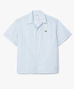 ラコステ LACOSTE オールオーバーモノグラムプリントオープンカラーシャツ ラコステ トップス シャツ・ブラウス ブルー グリーン ベージュ【送料無料】