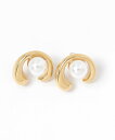 【SALE/50%OFF】niko and ... ステンレスコンビパール調ピアス ニコアンド アクセサリー・腕時計 ピアス イエロー グレー