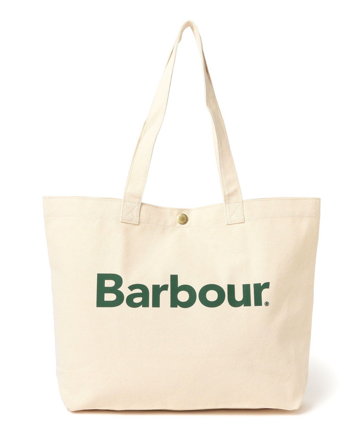BEAMS F Barbour / ロゴ トートバッグ ビームス メン バッグ トートバッグ グリーン【送料無料】