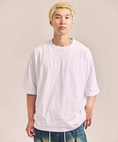 SELECT BRANDS SHELTECH/シェルテック プレーティング天竺-WideSSTEE(MENS) ジャックローズ トップス カットソー・Tシャツ ホワイト ブラック
