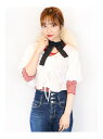 【SALE/49%OFF】dazzlin 【S】ふわそでコットンミニブラウス ダズリン シャツ/ブラウス シャツ/ブラウスその他 ホワイト ブラック レッド