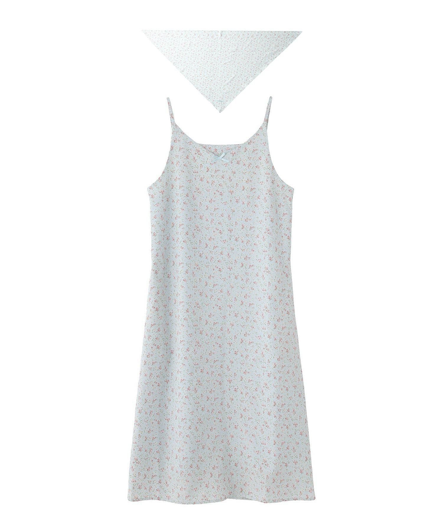 MILKFED. FLORAL CAMISOLE DRESS ミルクフェド ワンピース・ドレス その他のワンピース・ドレス ホワイト ブラック