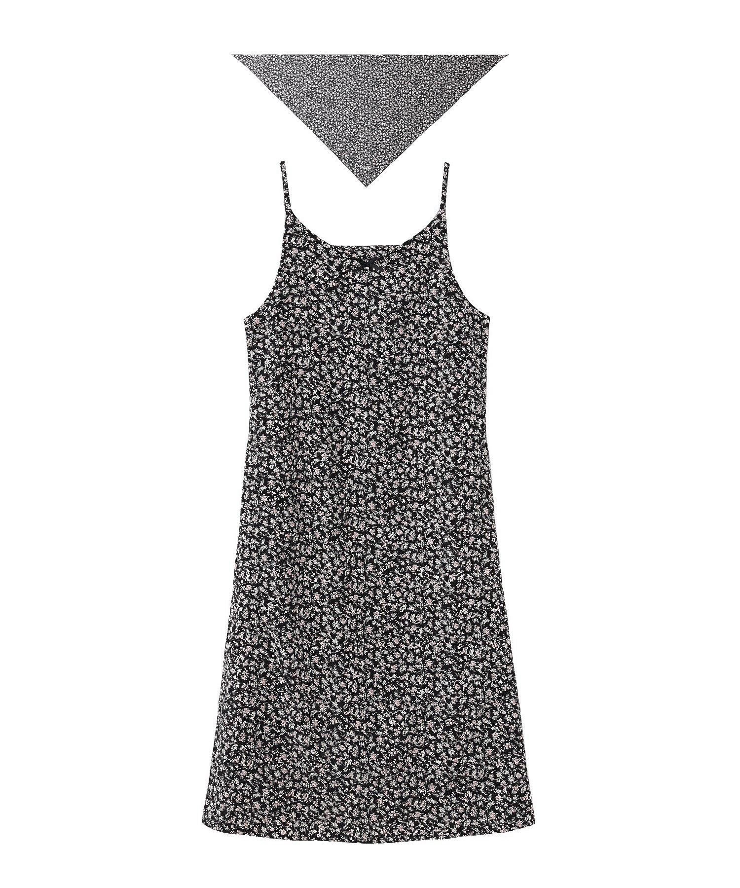 MILKFED. FLORAL CAMISOLE DRESS ミルクフェド ワンピース・ドレス その他のワンピース・ドレス ホワイト ブラック