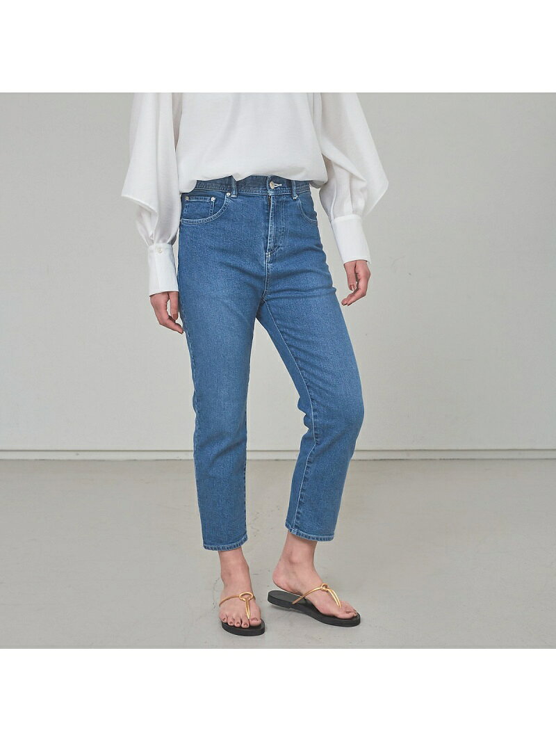 qualite 【e*qualite】クロップドデニム カリテ パンツ ジーンズ・デニムパンツ ブルー グレー