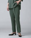 【SALE/60%OFF】INDIVI V.A.I タックテーパードサテンジョーゼットパンツ インディヴィ パンツ その他のパンツ グレー ブラック カーキ【送料無料】
