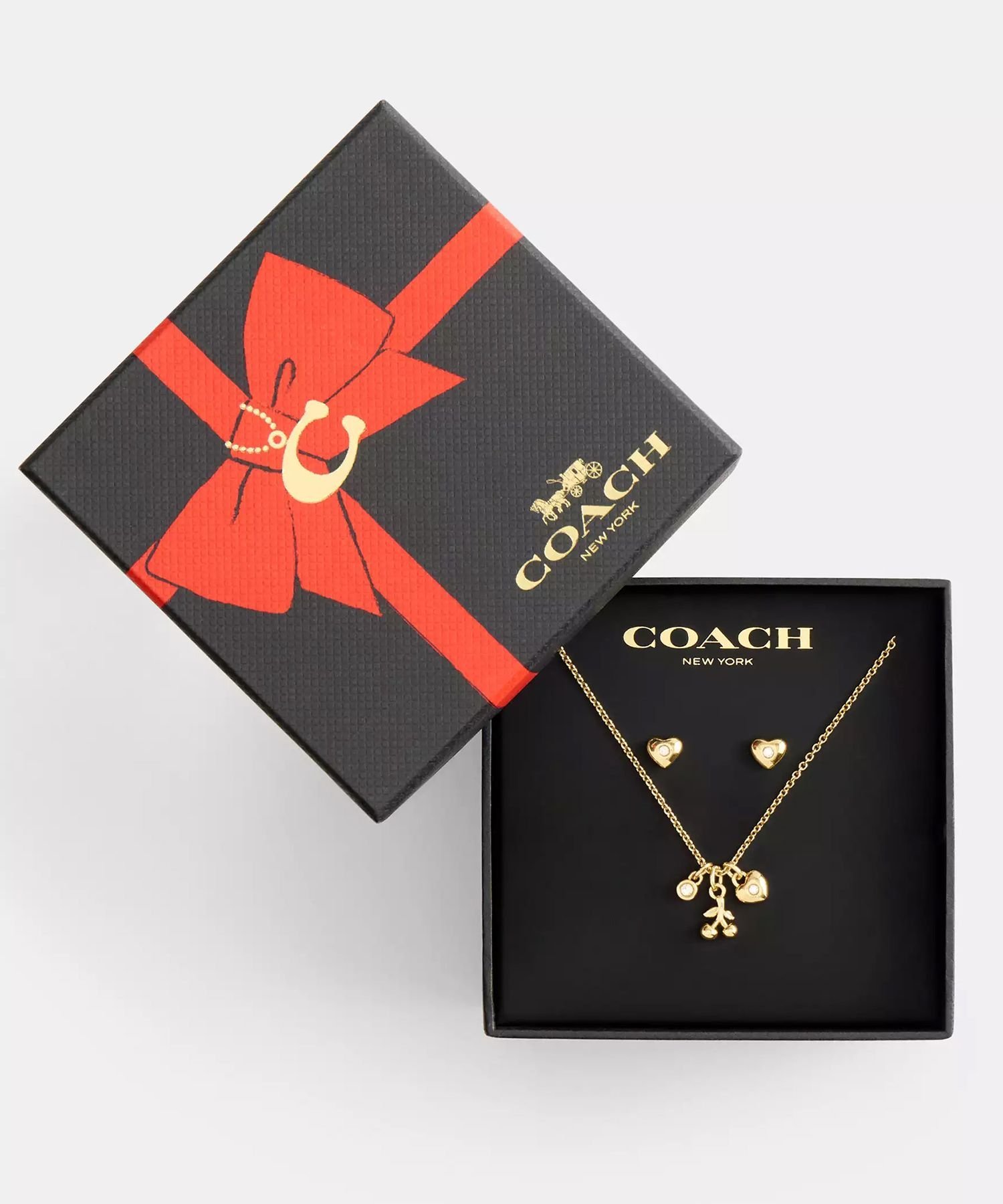 COACH OUTLET 【公式】チェリー アンド ハート ピアス アンド ネックレス セット コーチ　アウトレット アクセサリー・腕時計 ネックレス ゴールド【送料無料】のサムネイル