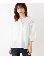 SHOO・LA・RUE 刺繍カフタンブラウス シューラルー シャツ/ブラウス シャツ/ブラウスその他 ホワイト グリーン ネイビー