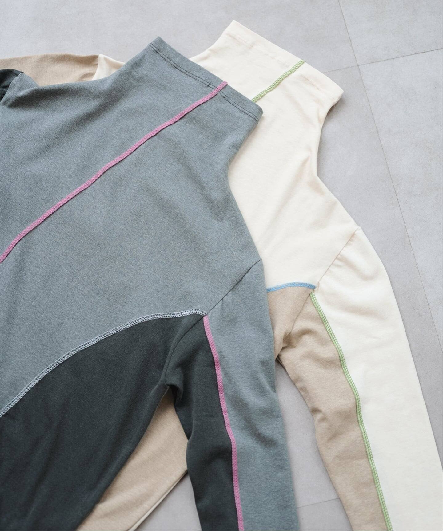 U by SPICK&SPAN OURSAALTY / アワーソルティ Rogue high neck T-shirt ユーバイスピックアンドスパン トップス カットソー・Tシャツ ベージュ グレー