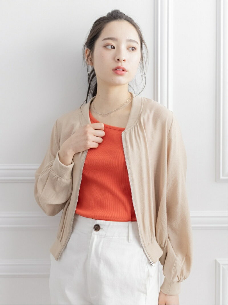 【SALE／50%OFF】clear シアーブルゾン クリア コート/ジャケット ブルゾン ベージュ ピンクのサムネイル