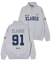 エクストララージ 服 メンズ XLARGE HOCKEY HALF ZIP SWEATSHIRT スウェット XLARGE エクストララージ トップス スウェット・トレーナー グレー グリーン ネイビー【送料無料】