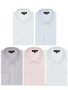 TAKA-Q 【WEB限定】形態安定 吸水速乾 スタンダードフィット 長袖 ワイシャツ 5枚 セット MIX ビジネスシャツ シャツ yシャツ トップス ノーア...
