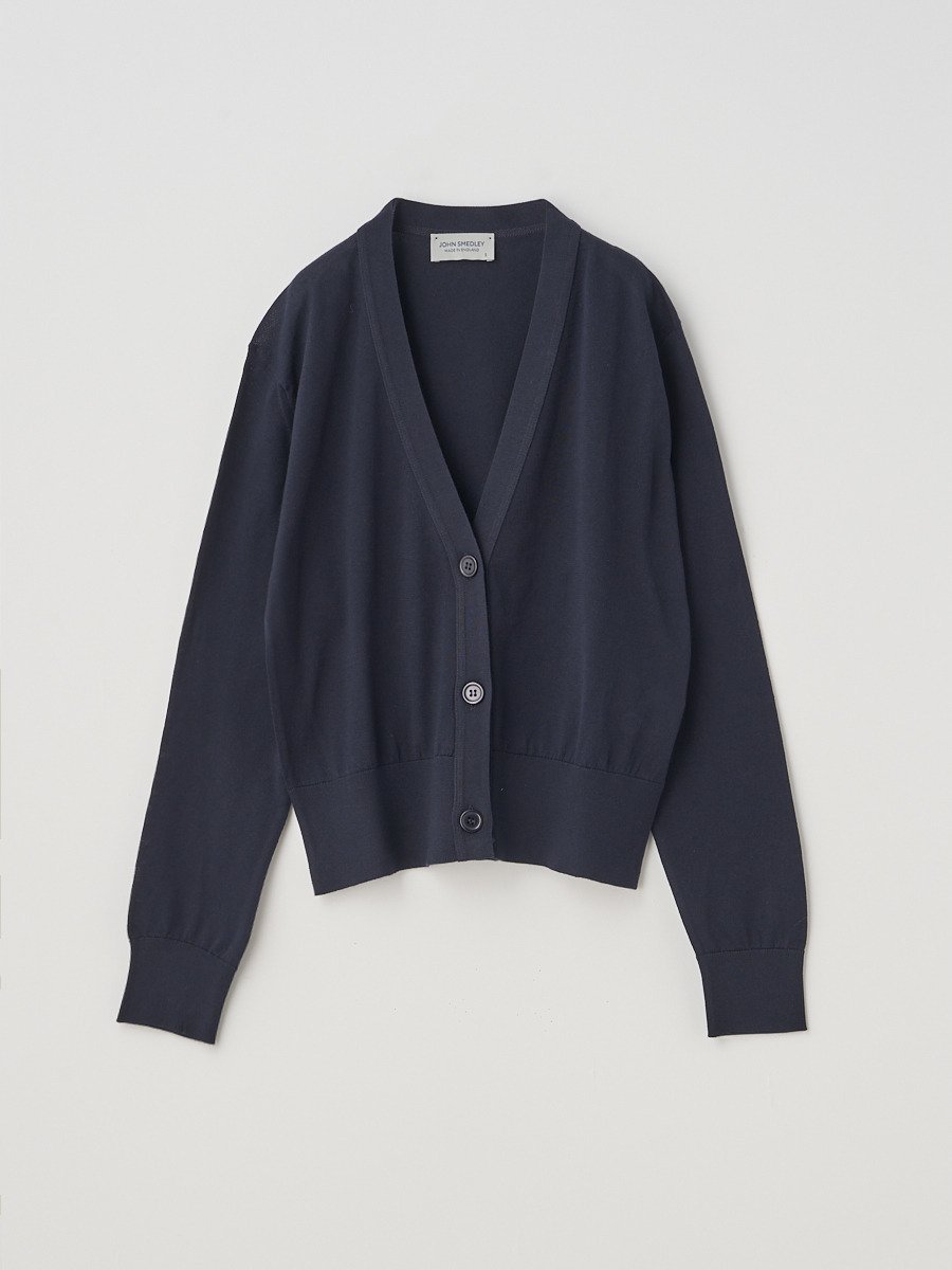 ジョンスメドレー トップス レディース JOHN SMEDLEY V-neck Long sleeved Croped Cardigan ｜ S4688 ｜ 30G ジョンスメドレー トップス ニット ネイビー【送料無料】