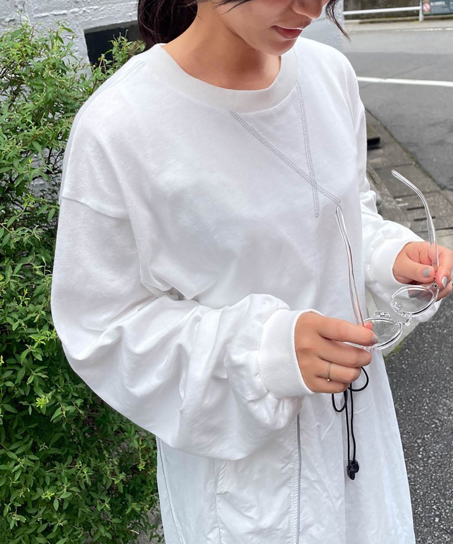 【SALE／50%OFF】VICKY 【ENIM BY VICKY】ボリュームスリーブショートトップス《手洗い可能》 ビッキー トップス カットソー・Tシャツ ホワイト レッド ネイビー