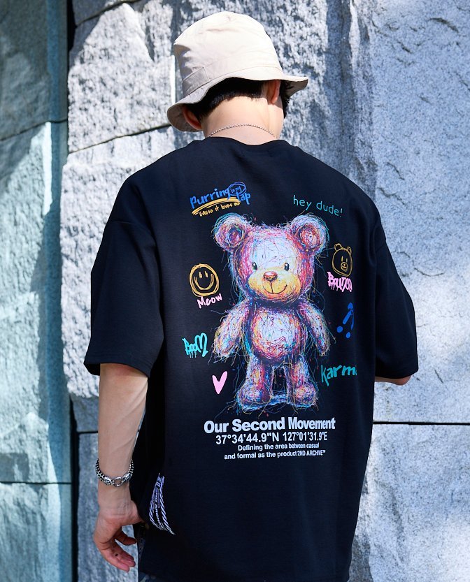 YEVS 【2ND ARCHIVE】2ND ARCHIVE TEE【ユニセックス】 半袖Tシャツ イーブス トップス カットソー・Tシャツ ブラック ホワイト【送料無料】