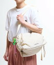 CONVERSE TOKYO SIDE GATHER NYLON PADDED SHOULDER BAG コンバーストウキョウ バッグ ショルダーバッグ ブラック ホワイト【送料無料】