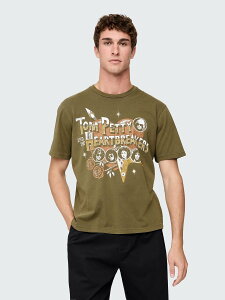 GAP (U)■トム・ペティ&ザ・ハートブレイカーズ リラックス グラフィックTシャツ/Tom Petty And The Heartbreakers ギャップ トップス カットソー・Tシャツ カーキグリーン【送料無料】