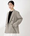 THE SHOP TK ダブルブレストジャケット【セットアップ可/洗える】/CAVIANシリーズ ザ ショップ ティーケー ジャケット・アウター テーラードジャケット・ブレザー グレー ネイビー ブラウン【送料無料】